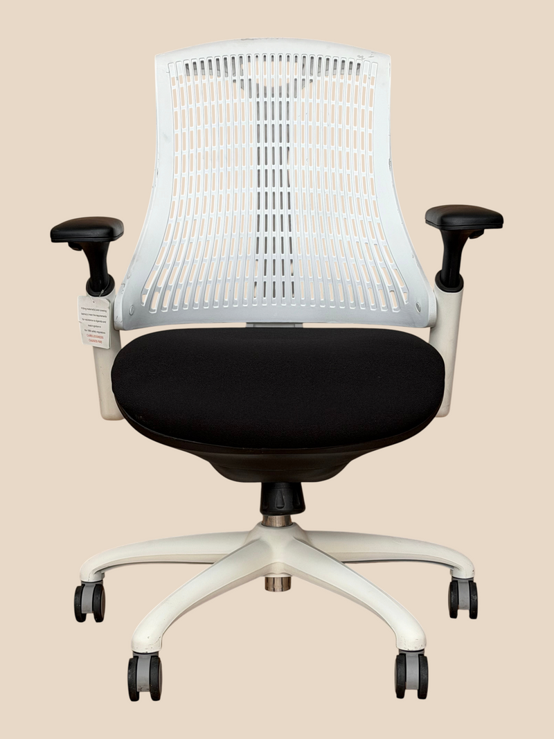 Dynamic Flex white back and black seat front view