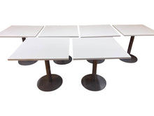 Refurbished Allermuir Square Pedestal Table – White image 4