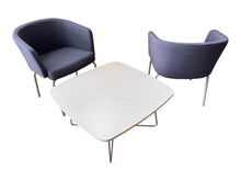 Connection Lounge Set – 2 Grey Tub Chairs & White Coffee Table image 3