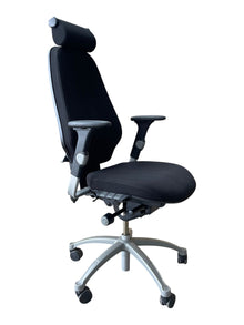 Refurbished RH Logic 400 Chair with Headrest – Black & Silver image 2
