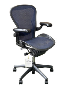 Refurbished Herman Miller Classic Aeron Size B – Fully Loaded Blue Mesh image 2