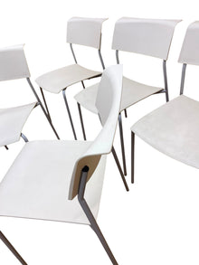 Set of 5 Refurbished Allermuir Stacking Chairs – White image 4
