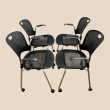 4 X Herman Miller Caper Stackable Chairs With Wheels And Armrests - UK Delivery image 6