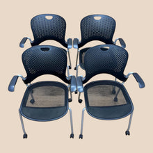 4 X Herman Miller Caper Stackable Chairs With Wheels And Armrests - UK Delivery image 5