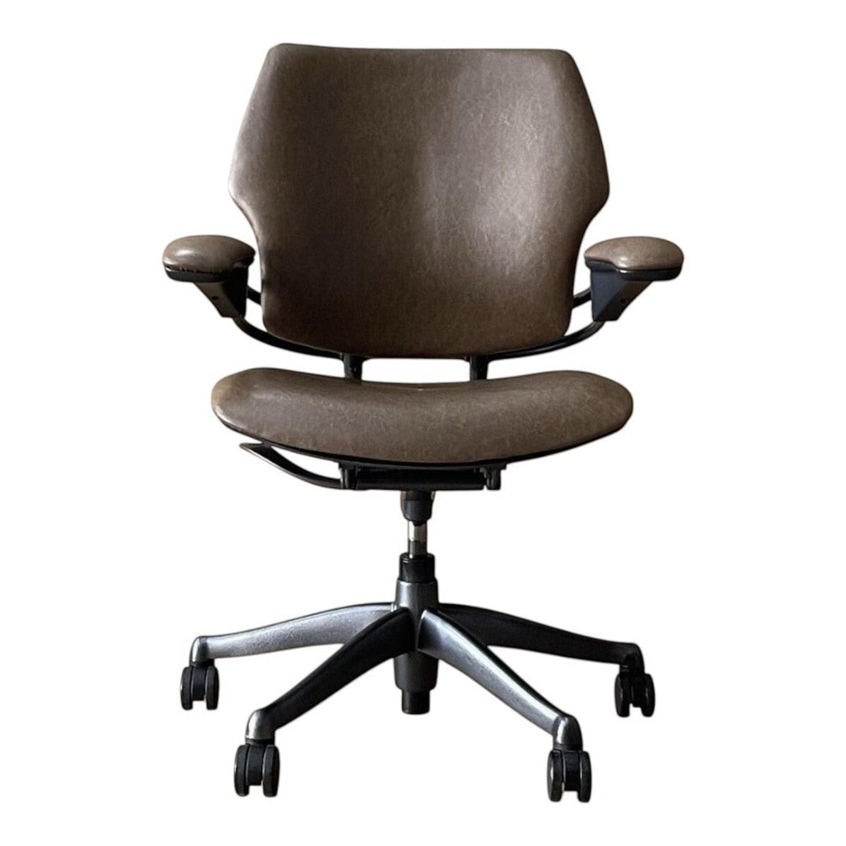 Humanscale Freedom Chair In Brown Patterned Leather - UK Delivery Rrp £1149