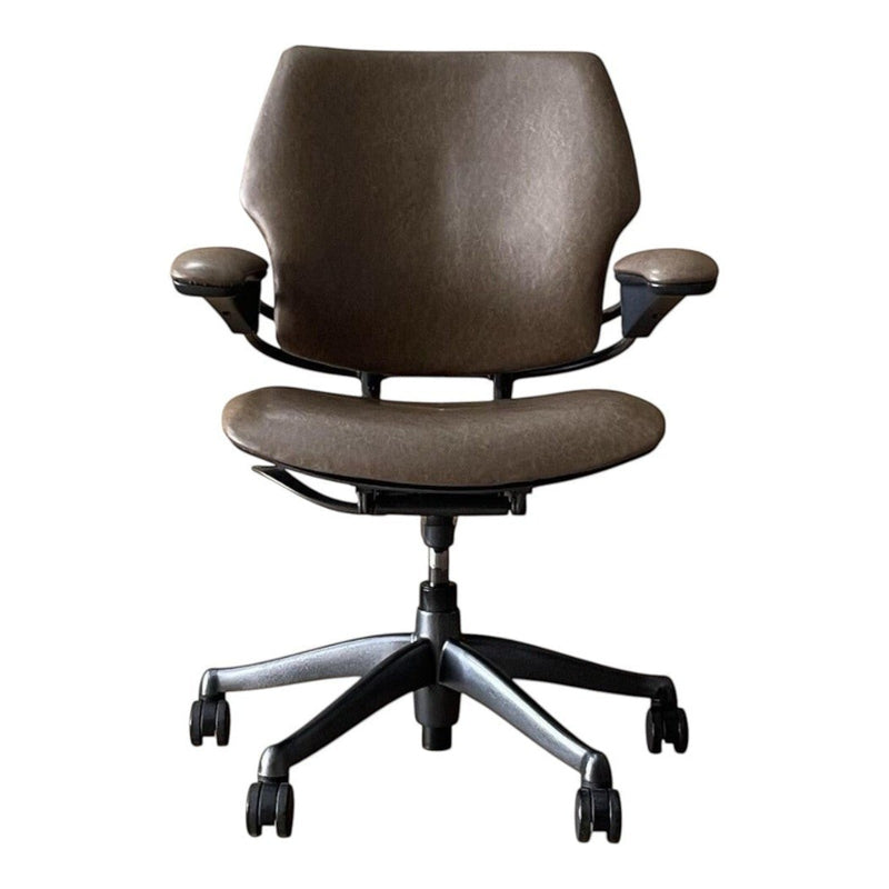 Humanscale Freedom Chair In Brown Patterned Leather