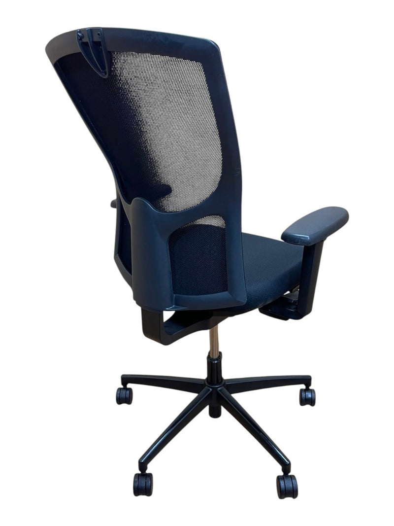 Kinnarps Drabert Mento Ergonomic Task Chair – Black Fabric, Adjustable Arms (Refurbished)