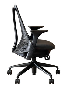 Herman Miller Sayl Chair - Black frame / Leather seat image 2
