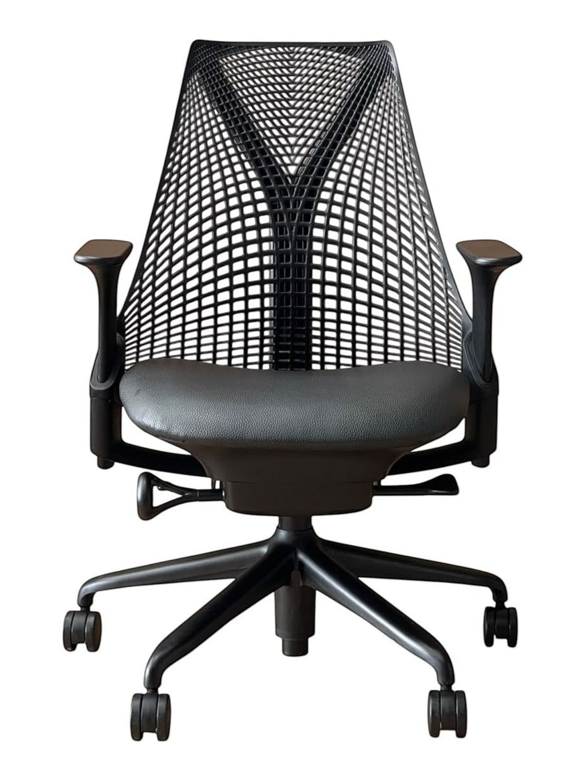Herman Miller Sayl Chair - Black frame / Leather seat