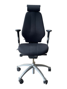 Refurbished RH Logic 400 Chair with Headrest – Black & Silver image 1