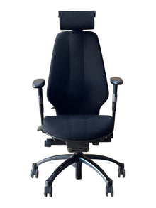 Refurbished RH Logic 400 Chair with Headrest – Black Fabric image 1