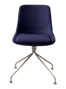 Refurbished Brunner Crona Swivel Meeting Chair – Navy Fabric image 5