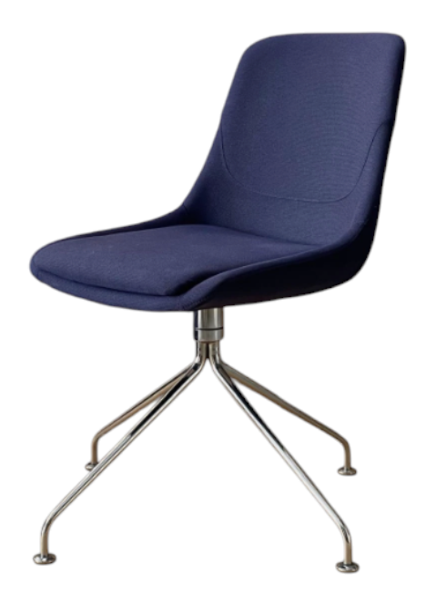 Refurbished Brunner Crona Swivel Meeting Chair – Navy Fabric
