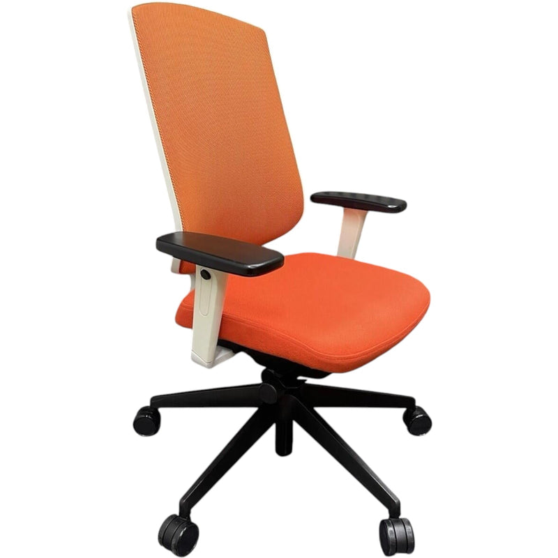 Senator Clipper Ergonomic Office Chairs - White /Orange - UK Delivery