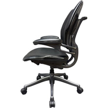 Humanscale freedom chair In Black Leather  Gel Armrests UK Delivery image 7