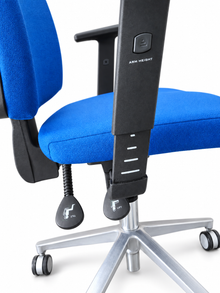 Connection Ergonomic Adjustable Task Chair – Blue – Refurbished image 4