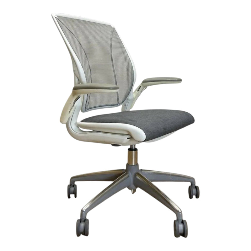 Humanscale Diffrient World Ergonomic Task Chair – White Grey – Refurbished