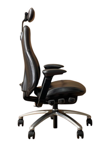 Refurbished RH Mereo 220 Genuine Leather Chair with Headrest – Black image 8