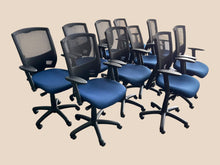 Refurbished Mesh Office Chairs – Blue, Set of 10 image 7
