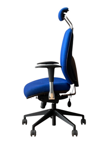 Summit High-Back Office Chair with Headrest – Blue – Refurbished image 5