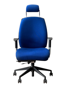 Summit High-Back Office Chair with Headrest – Blue – Refurbished image 6
