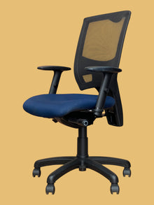 Refurbished Ergonomic Mesh Office Chair – Blue & Black image 5
