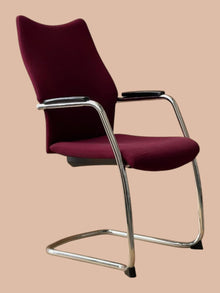 Refurbished Burgess High-Back Visitor Chair – Burgundy image 1