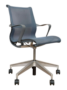 Herman Miller Setu Blue Mesh Office Chair – Refurbished image 1