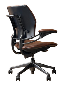 Refurbished Humanscale Freedom Leather Chair – Vintage Oak image 6