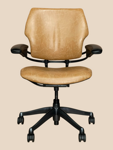 Refurbished Humanscale Freedom Tan Leather Task Chair image 1