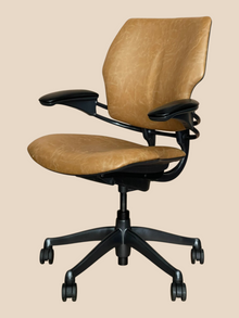 Refurbished Humanscale Freedom Tan Leather Task Chair image 6