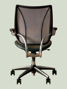 Humanscale Liberty Chair – Green Distressed Leather – Refurbished image 8