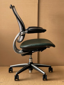 Humanscale Liberty Chair – Green Distressed Leather – Refurbished image 3
