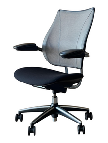 Humanscale Liberty Chair – Black Fabric & Polished Frame – Refurbished image 3