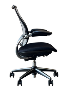 Humanscale Liberty Chair – Black Fabric & Polished Frame – Refurbished image 2