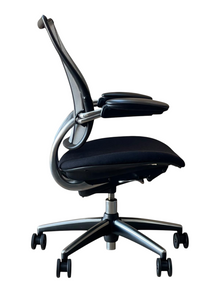 Humanscale Liberty Chair – Black Fabric & Polished Frame – Refurbished image 2