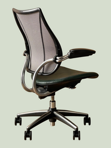 Humanscale Liberty Chair – Green Distressed Leather – Refurbished image 5