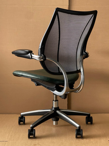 Humanscale Liberty Chair – Green Distressed Leather – Refurbished image 2