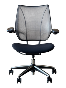 Humanscale Liberty Chair – Black Fabric & Polished Frame – Refurbished image 4