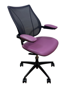Humanscale Liberty Chair – Dark Pink Leather – Refurbished image 5