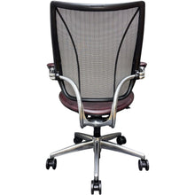 10 x Humanscale Liberty Ergonomic Office Chair – Distressed Red/Burgundy Leather – Chrome Frame image 4