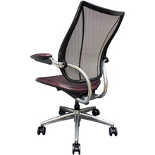 10 x Humanscale Liberty Ergonomic Office Chair – Distressed Red/Burgundy Leather – Chrome Frame image 5
