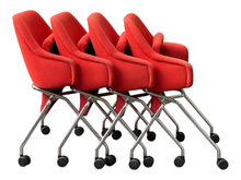 Boss Design Folding Visitor Chairs – Red – Set of 4 – Refurbished image 2