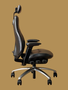 Refurbished RH Mereo 220 Genuine Leather Chair with Headrest – Black image 8