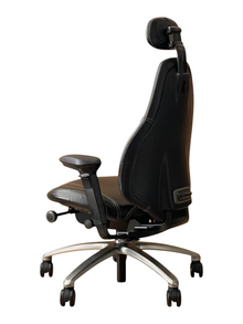 Refurbished RH Mereo 220 Genuine Leather Chair with Headrest – Black image 9