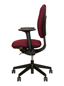 Refurbished Senator Dash Chair – Burgundy Fabric & Forward Tilt image 6