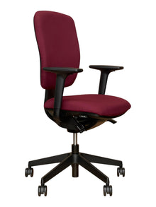 Refurbished Senator Dash Chair – Burgundy Fabric & Forward Tilt image 2