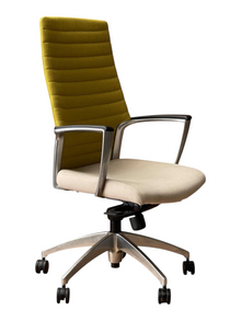 Verco Global Accord High-Back Chair – Green & Cream – Refurbished image 1