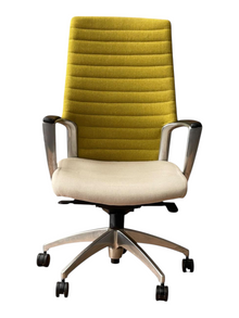 Verco Global Accord High-Back Chair – Green & Cream – Refurbished image 4