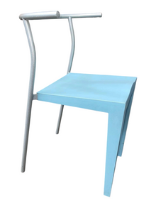 Refurbished Kartell Miss Balù Table & 3 Dr. Glob Chairs – Blue image 5